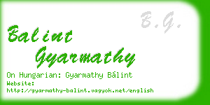 balint gyarmathy business card