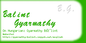 balint gyarmathy business card